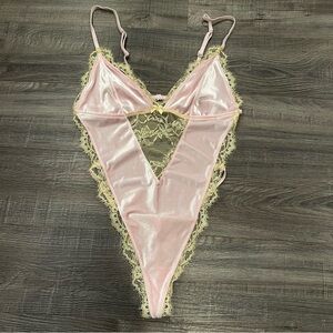 SKIMS velvet lace teddy lingerie one piece